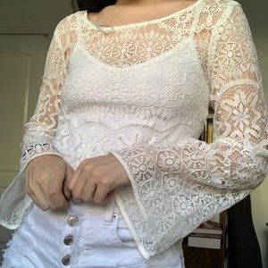 White lace top